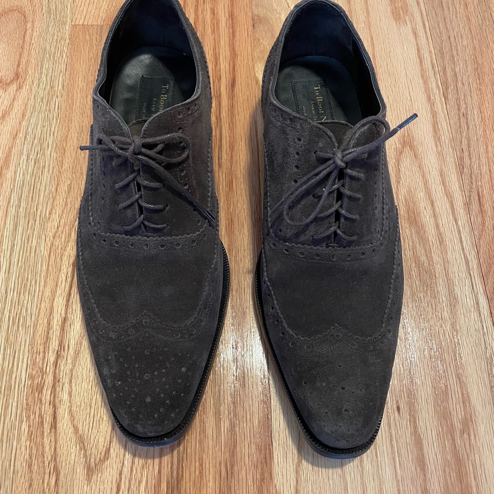 To Boot New York Grey Suede Oxfords Size 9.5 Mens
